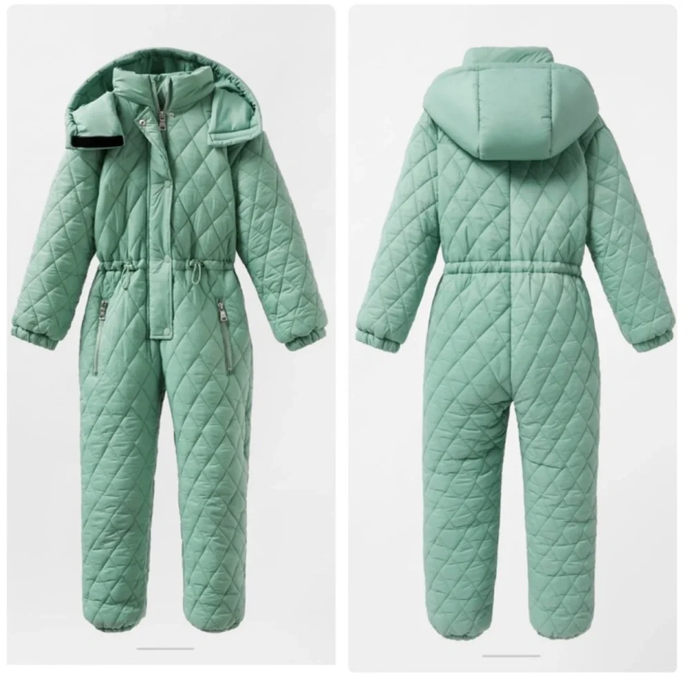 ZARA Quilted Snow suit Snowsuit Jumpsuit - Picture 3 of 9